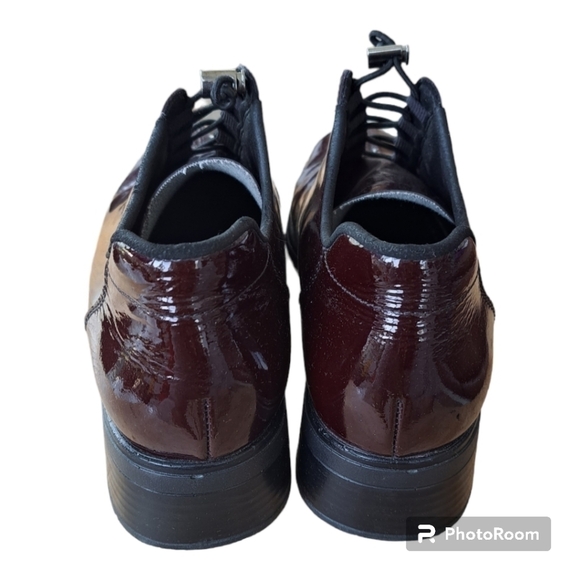 Rieker antistress bordeau patent leather women's shoes heel 1" size 38 - Picture 5 of 14